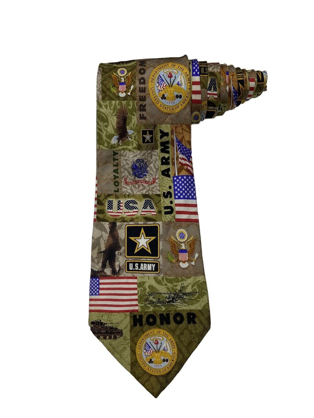 Eagle Wings US Army Logo American Flag Eagle Novelty Necktie